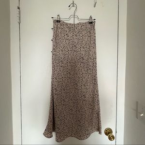 Forever21 Spotted Print Midi Skirt